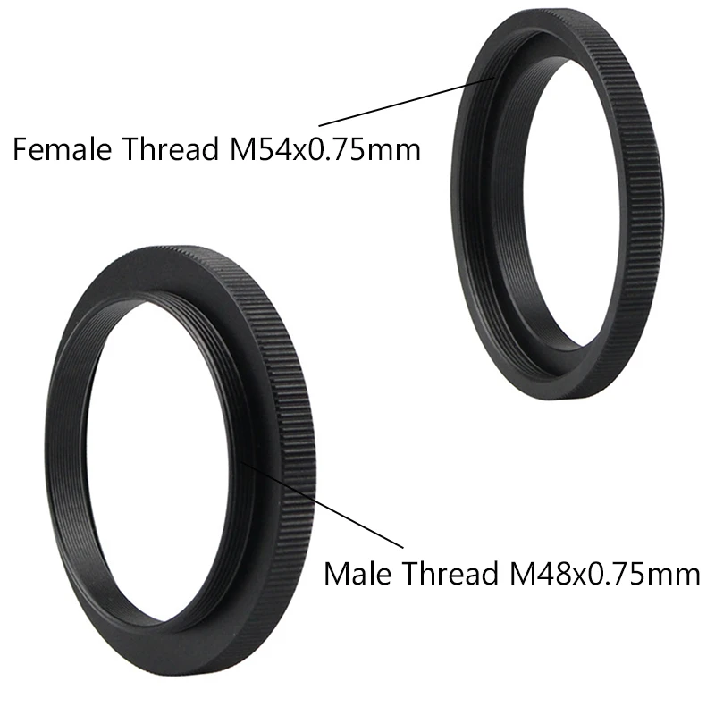 

Переходник с Т-образным кольцом M48 «папа» на M54 «мама» M48 * 0,75 мм, трансформирующийся в преобразователь резьбы телескопа M54 * 0,75 мм