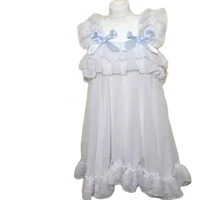cute babydoll sexy white sling chiffon skirt frill bow loose skirt clothing customization