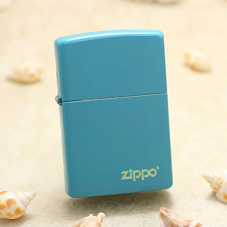 

Genuine Zippo oil lighter copper windproof Green matt paint cigarette Kerosene lighters Gift with anti-counterfeiting code