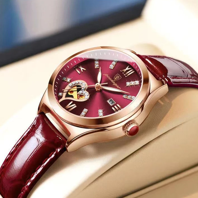 

Casual Women Romantic Starry Sky Wrist Watch Bracelet Leather Rhinestone Designer Ladies Clock Simple Dress Gfit Montre Femme