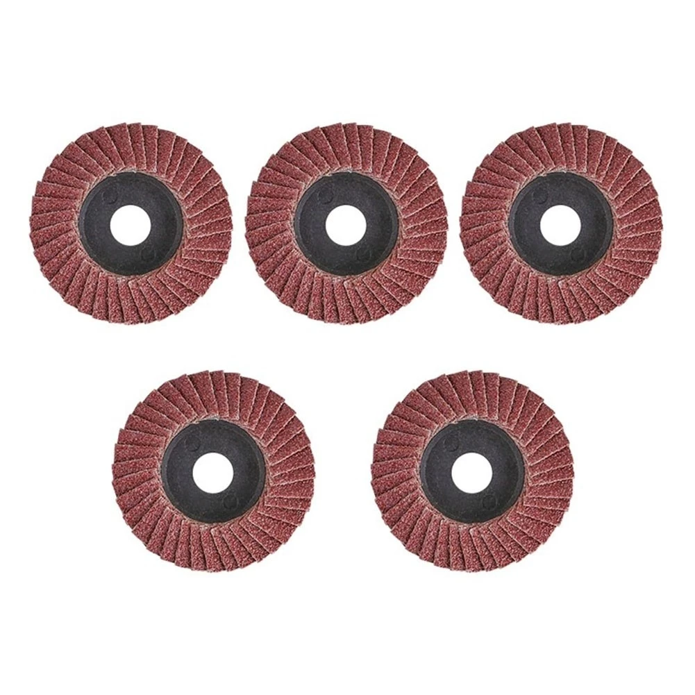 

5pcs Flat Flap Discs 50/75mm 3 Inch Sanding Discs 80 Grit Grinding Wheels Blades Wood Cutting For Angle Grinder
