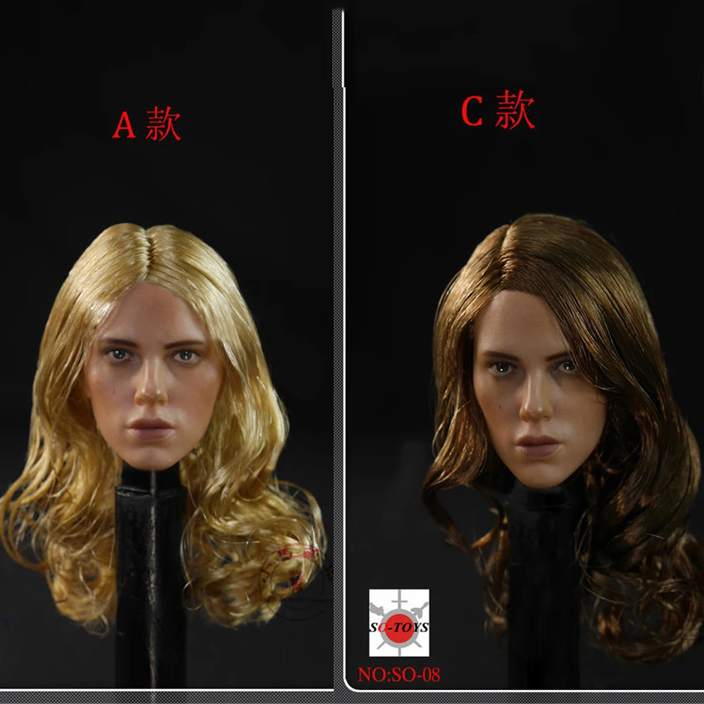 

SO-TOYS SO-08 1/6 Scarlett Johansson Head Sculpt Carving Model Fit 12'' Female Soldier Action Figure Body Dolls