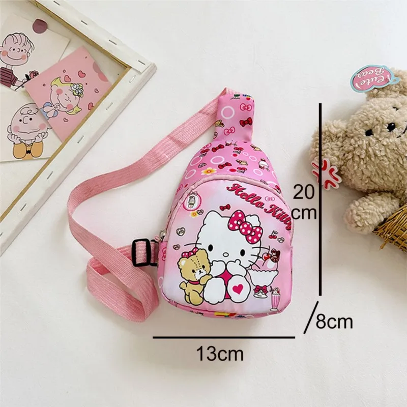 Sanrio Cinnamoroll нагрудная сумка сумки через плечо Kawaii Kuromi My Melody для детей девочки