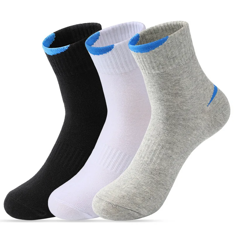

10Pairs/Lot Men's Socks Cotton Work Sport White Black Warm Football Basketball Male Socks Men High Quality Running Soccer Gift