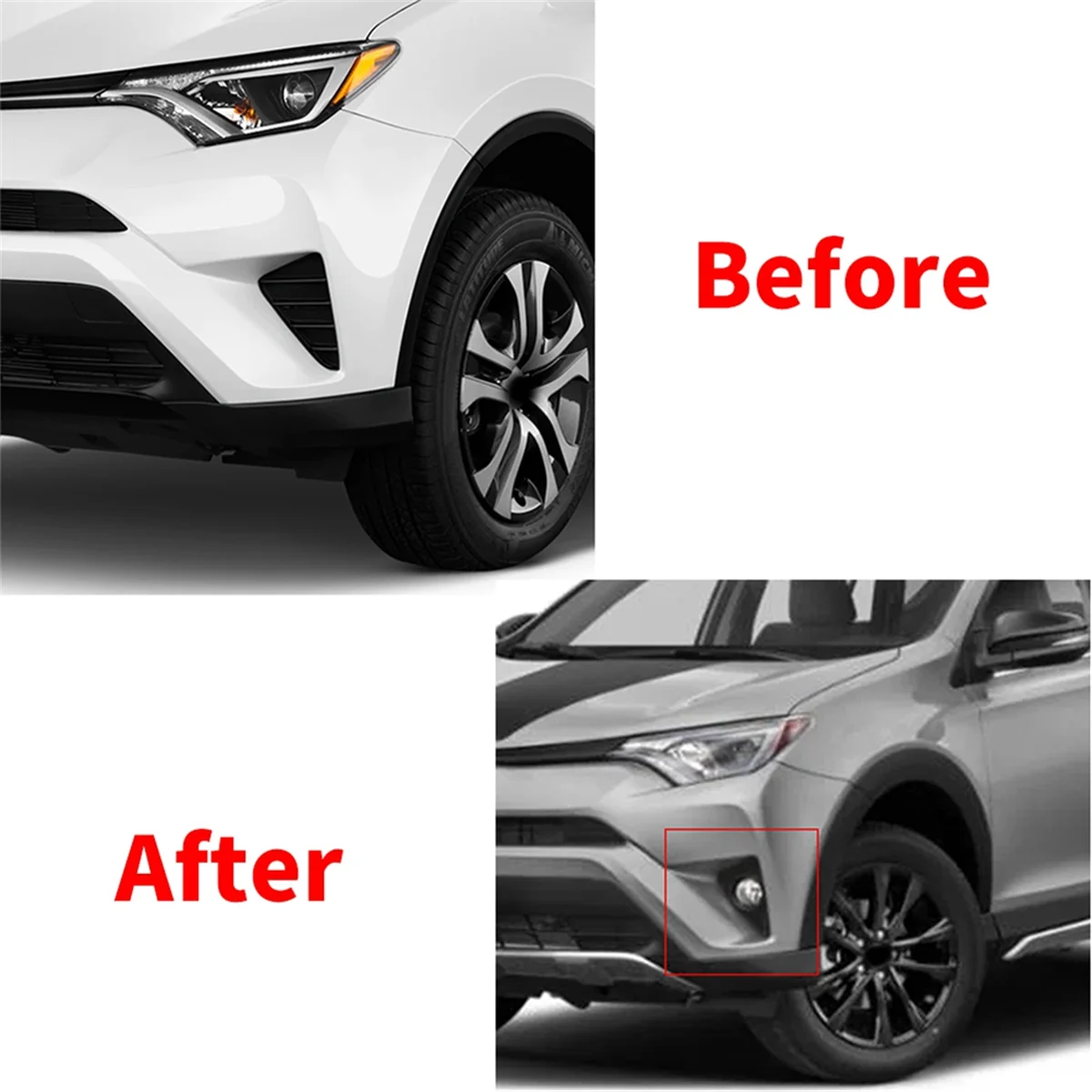 1 пара решетка для вентиляции автомобильного бампера (LH + RH) TOYOTA RAV4 2016-2018 Безель
