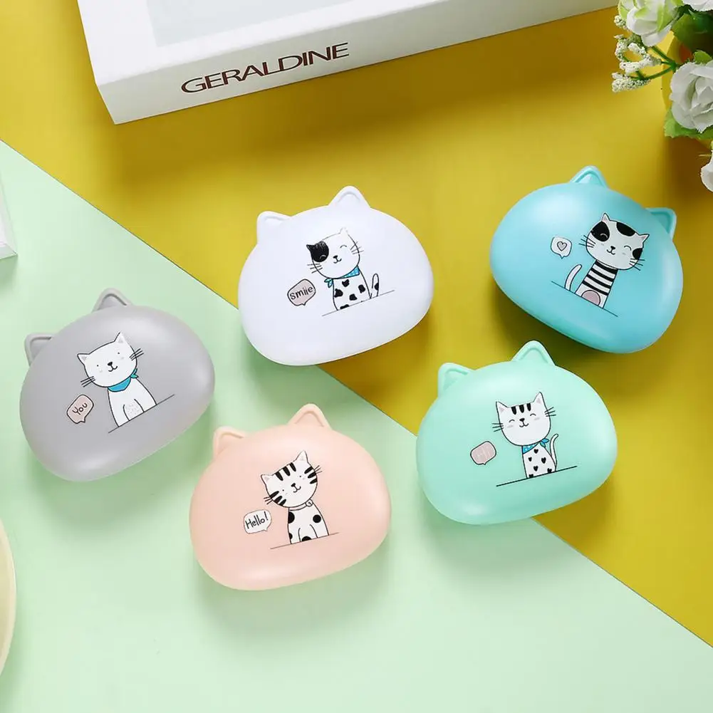 

Wired Earphone In-ear Noise Reduction Universal 9D HiFi Stereo Headphone with Cartoon Cat Ear Storage Box for Mobile Phone