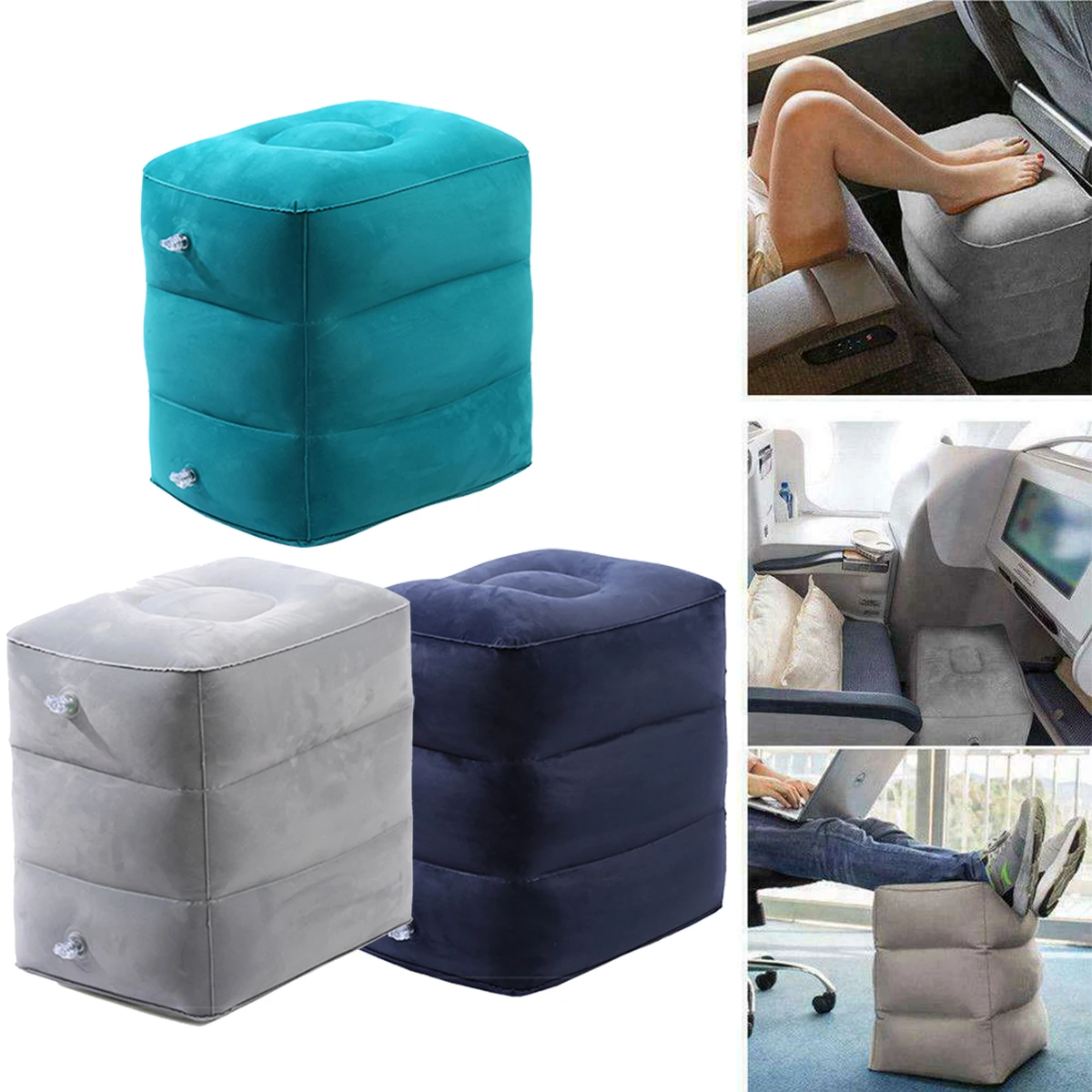 

PVC Travel Foot Rest Pillow Foot Pad Kids Flight Sleeping Footrest Pillow Resting Pillow On Airplane Car Bus Pillow Inflatable