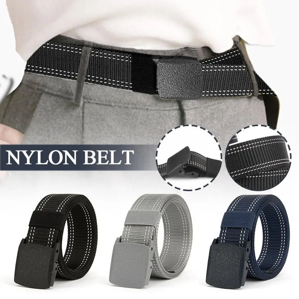 Nylon Belts Men's And Women's Outdoor Sports Tactical Belts Plastic Smooth Buckle Practical No Canvas Wholesale Belts Metal Y7D9