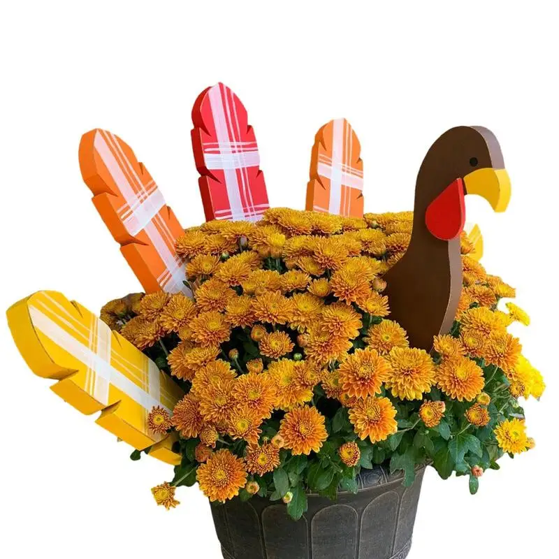 

Home Thanksgiving Turkey Decor Turkey Garden Wood Home Decor Turkey Garden Decoration Insert Thanksgiving Turkey Centerpieces