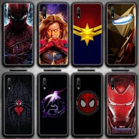 captain marvel iron man spider man phone case for huawei honor 30 20 10 9 8 8x 8c v30 lite view 7a pro