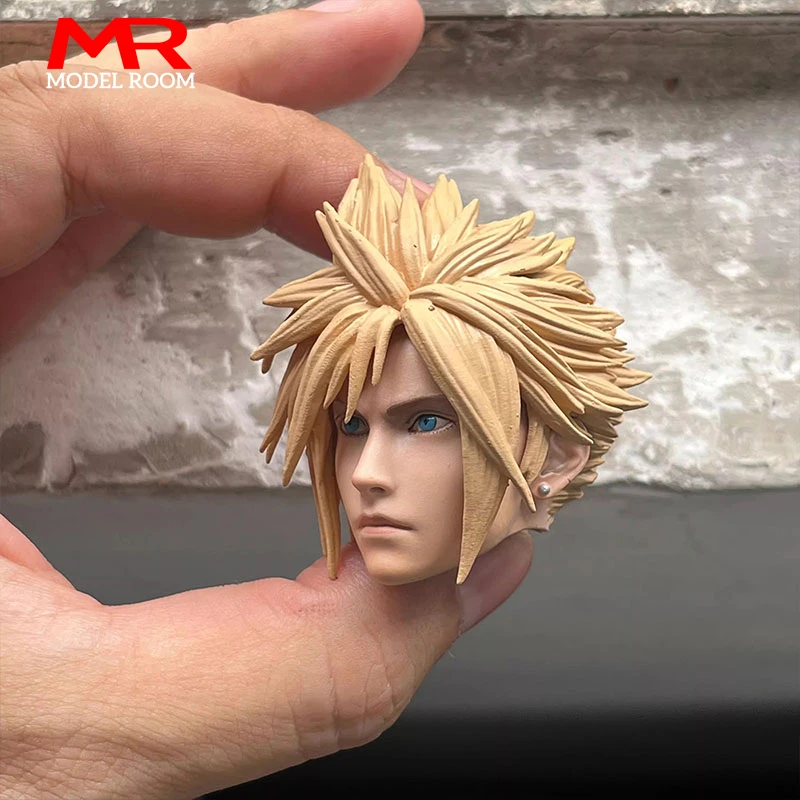 1/6 масштаб облако аниме голова лепка золотые волосы резьба модель подходит 12
