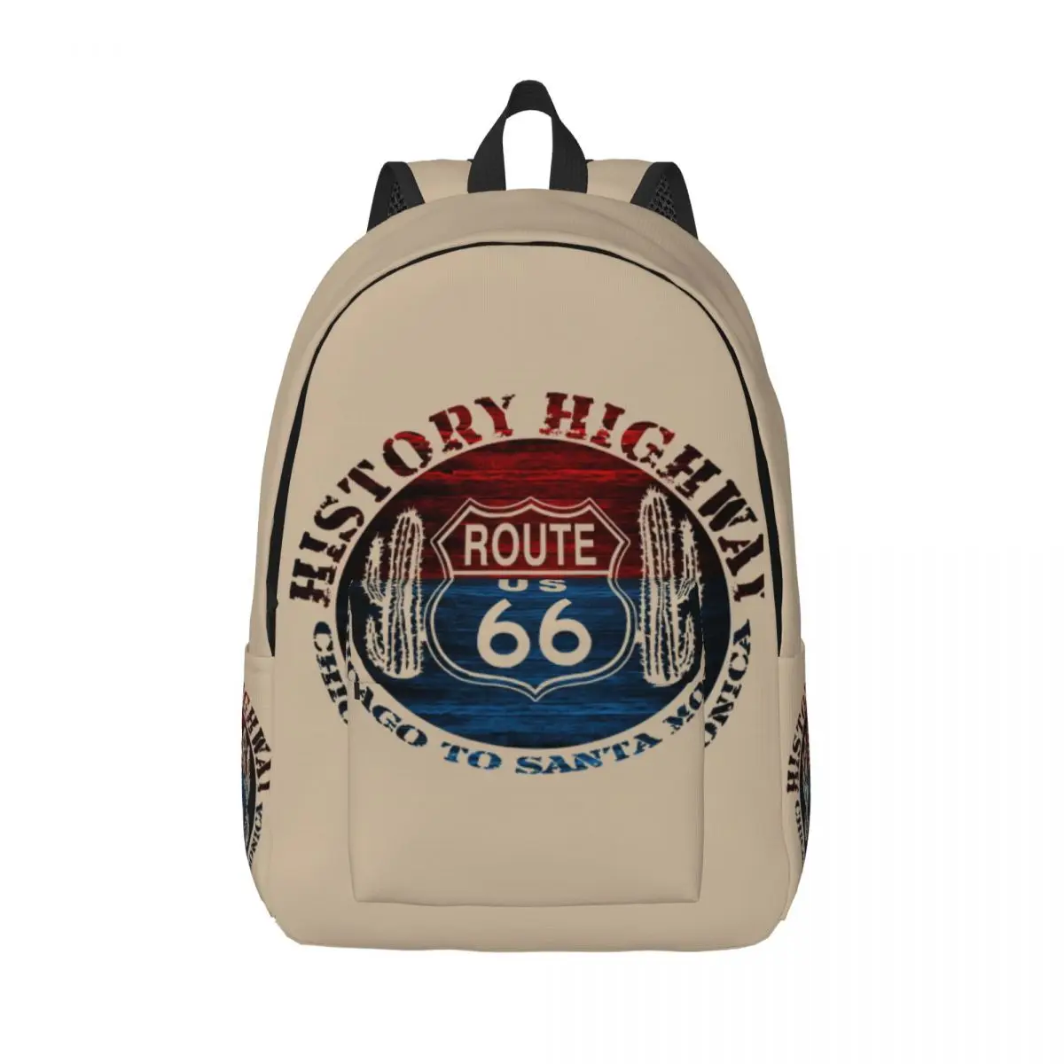 

Винтажные дорожные сумки Route 66 The Great America Road, идеальные холщовые рюкзаки для школы и колледжа, дорожные сумки для книг