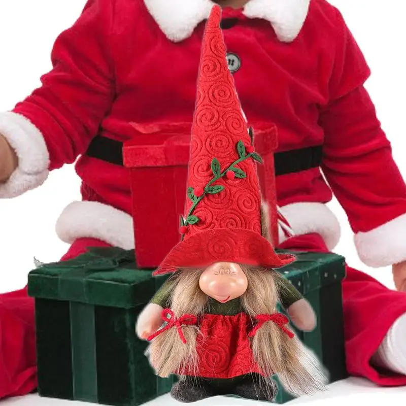 

Плюшевые украшения для гномов, Рождественский плюшевый Гном с шапочкой, кукла без лица, украшения для гнома ручной работы, карликовая кукла для дома