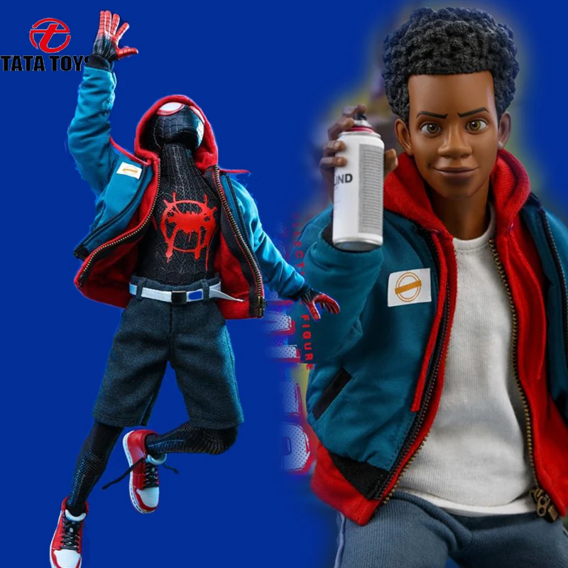

Hot Toys MMS567 1/6 Anime Spider Hero Miles Morales Figure Model 12'' Male Soldier Action Doll Full Set Collectible Toy In Stock