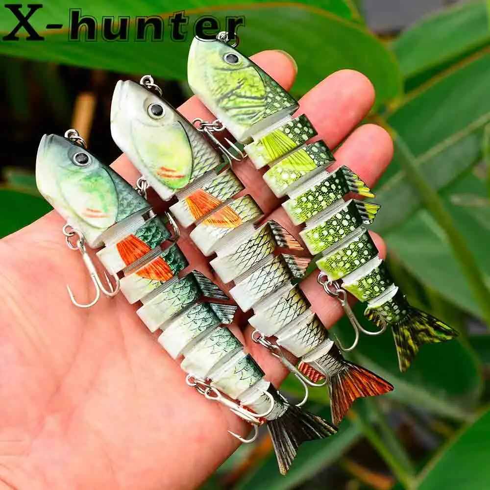 

Multi Jointed Fishing Lures 10CM 22G Sinking 8 Segments Swimbait Wobbler Sharp Hooks Eyes For Perch Pike Popper In River Pond