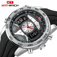 2022 kat wach dual display watch men movement digital watches quartz chronograph luxury men sports wristwatch relogio masculino