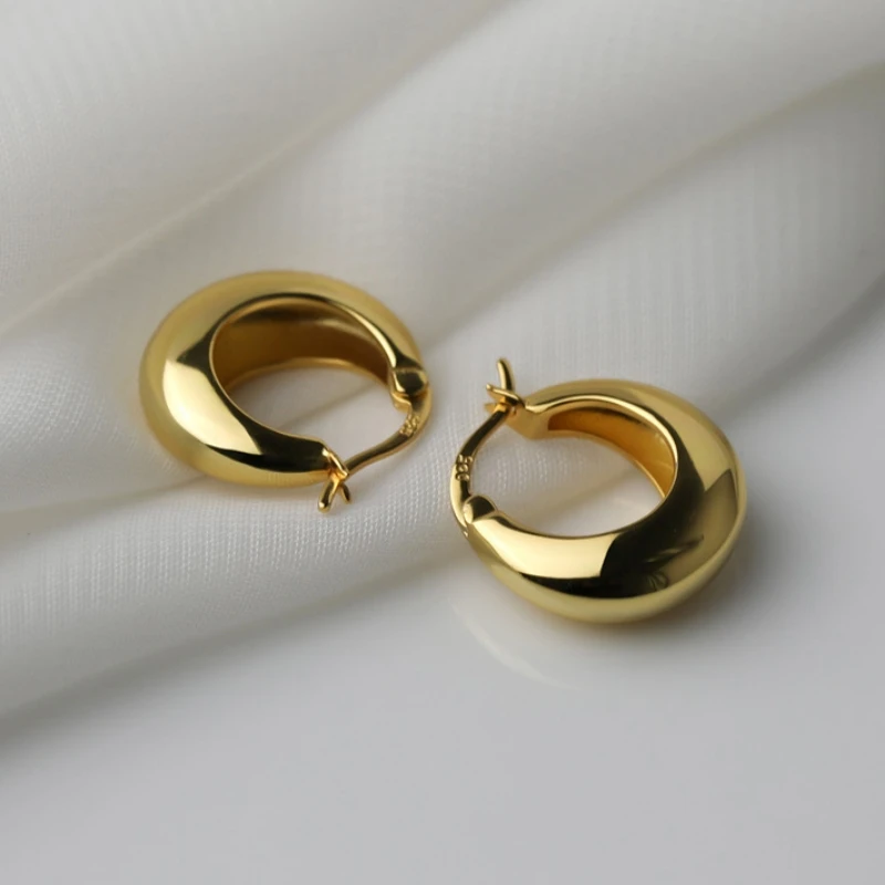 

Женские массивные серьги-кольца, серьги золотого и серебряного цвета в стиле панк, ювелирные украшения для влюбленных пар