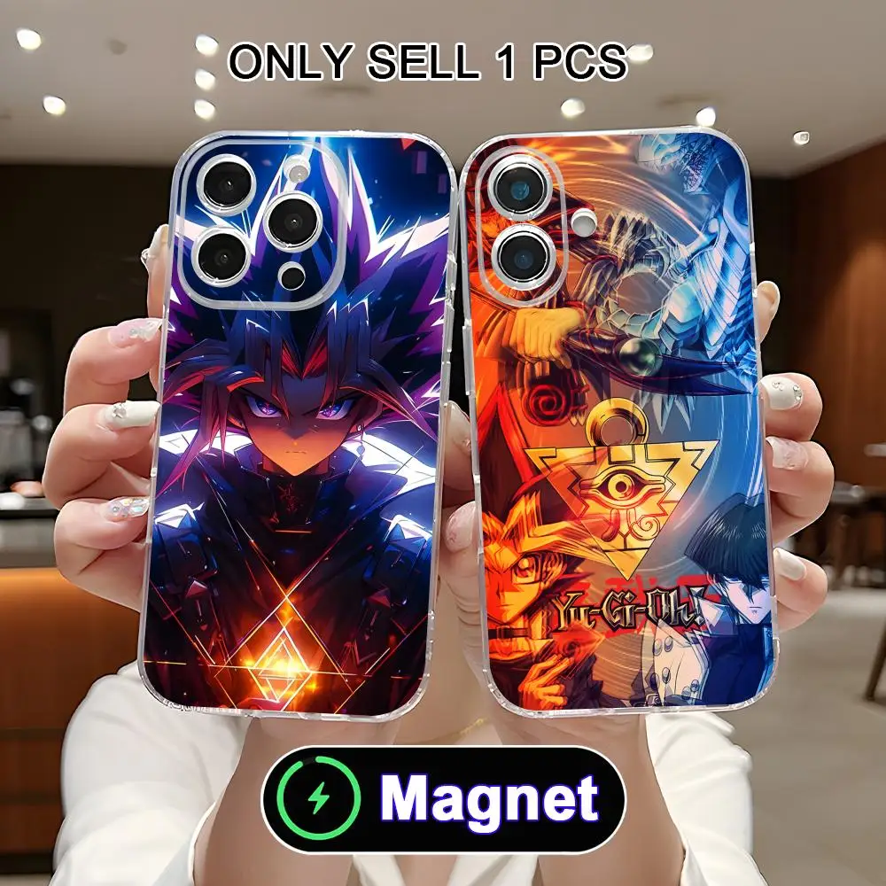 Фото Чехол для телефона Yugioh Yami Yugi для iPhone 17 16 15 14 13 12 11 Air Pro Max Plus Mini, мягкий прозрачный чехол из ТПУ с магнитом №5