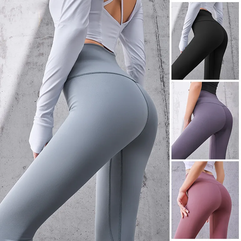 

Lulu Abs Quick Dry Non-mark Female Peach Fitness Tight High Waist Buttocks Naked Sense of Running Hip Lifting Yoga Pants