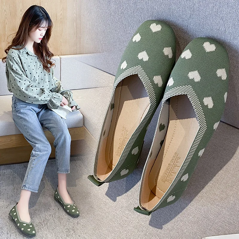

Shoes Woman Flats Dress Fretwork Stretch Fabric Basic PU Rubber Shoes Woman Flats Dress Fretwork Basic PU Stretch Fabric