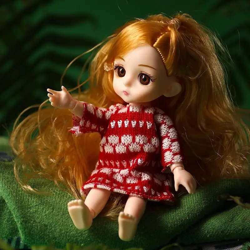 

Кукла шарнирная для девочек, Миниатюрная игрушка «сделай сам» с платьем и одеждой, 13 подвижных шарниров, подарок на день рождения и Рождеств...
