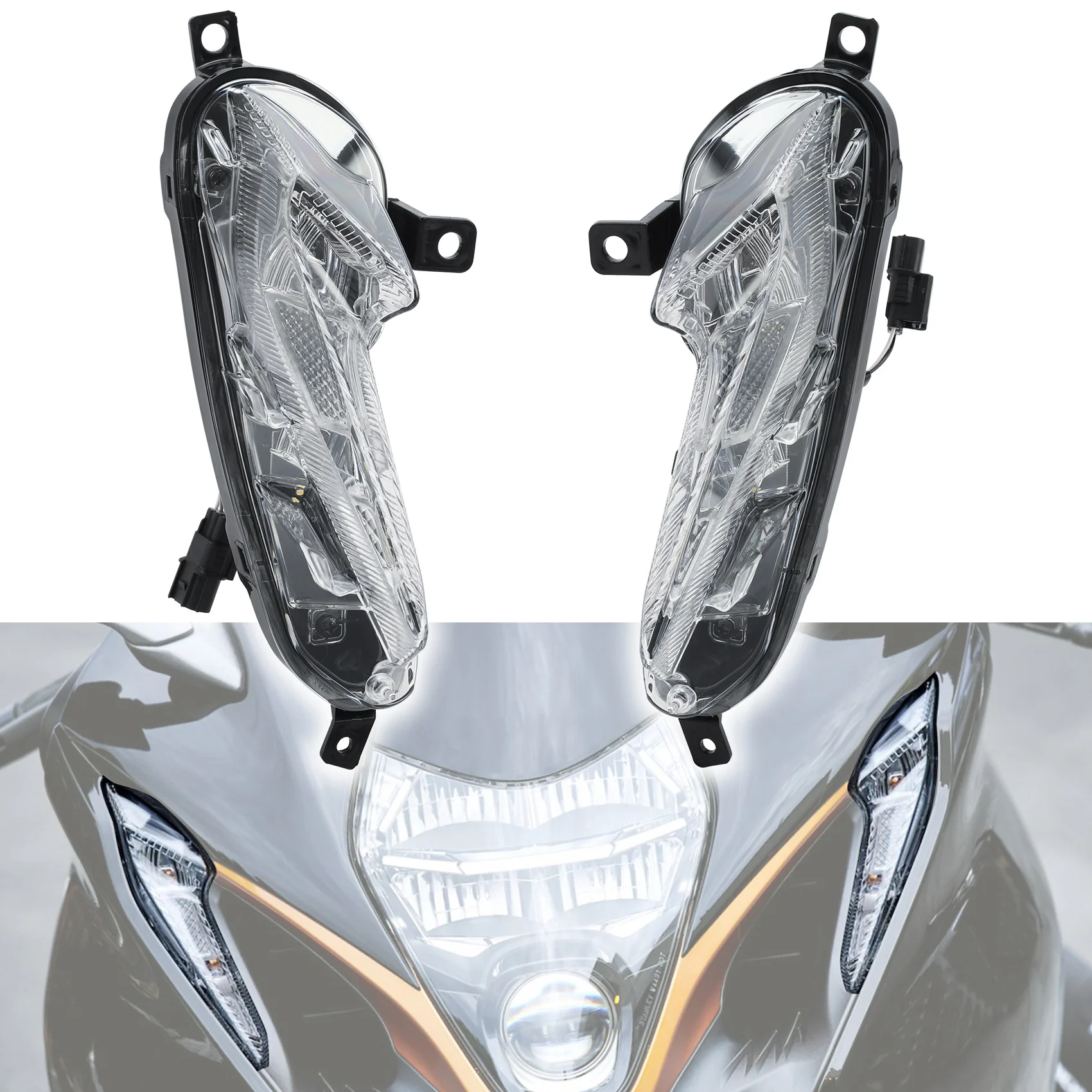 Фото Передние указатели поворота мотоцикла, подходящие для Suzuki Hayabusa GSXR 1300 GSX1300R 2022 2023 2024 №1