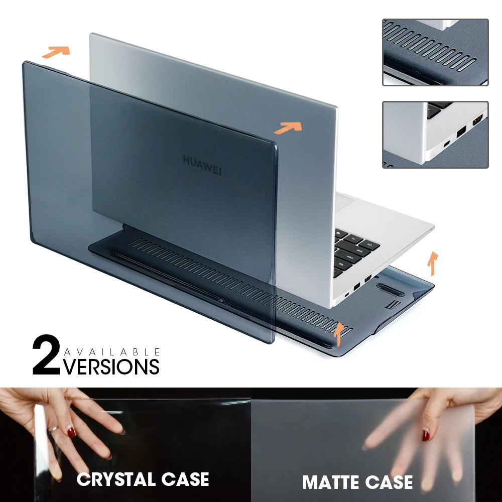 

Laptop Case Voor Huawei Matebook D14 D15 Crystal Matte Shell Cover Laptop Tas Voor Magicbook Honor Mate Boek 13 14 16.1Case