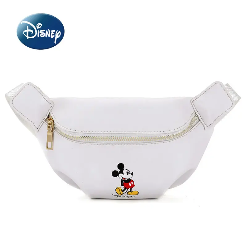 

Disney Mickey New Fashion Women's Waist Bag Cartoon Cute Children's Oblique Bag Large Capacity High Quality Girls Chest Bag