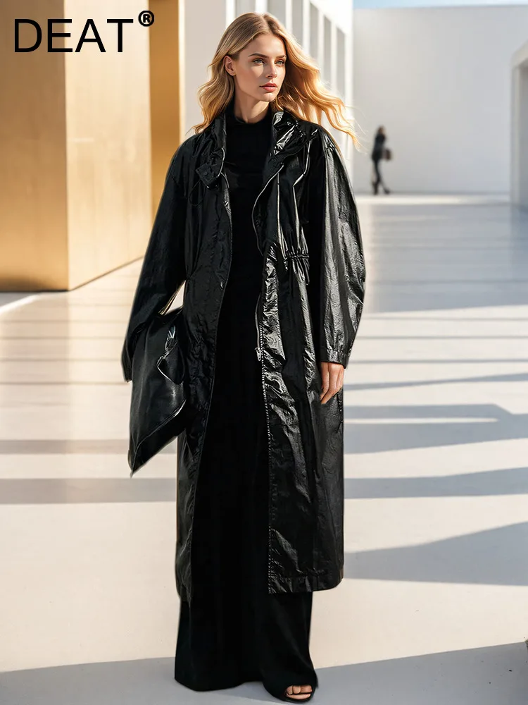 Женский непромокаемый Тренч на пуговицах DEAT ветровка до середины икры из