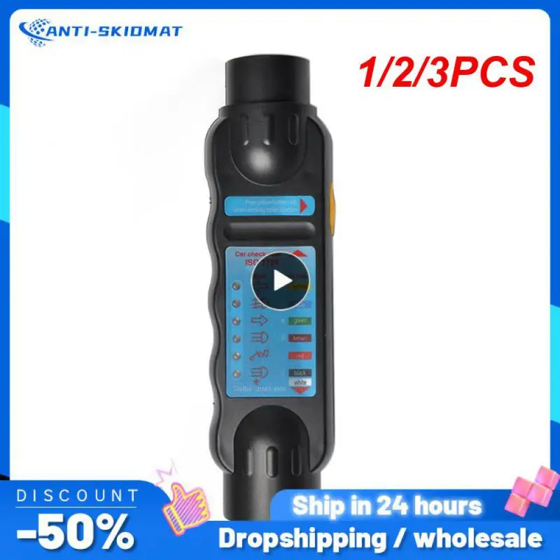 

1/2/3PCS 12v 7 Pin Car and Trailer Towing Lights Plug and Socket Cable Wiring Circuit Tester