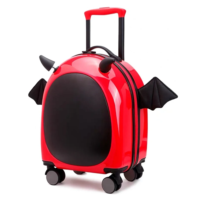 

2021 New kids Cute little devil trolley case girl&boy 16 inch rolling luggage students school suitcases children Boarding bo