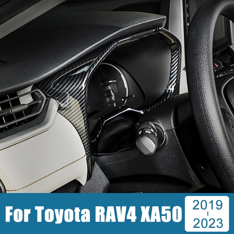 

ABS автомобильный приборной панели дисплей кольцо Спидометр Датчик Крышка отделка рамка для Toyota RAV4 2019 2020 2021 2022 XA50 MK5 аксессуары