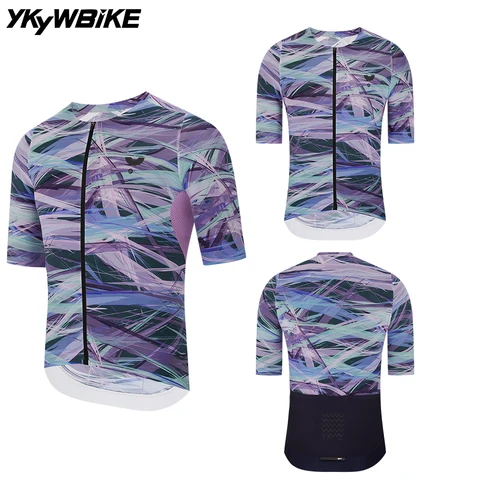 YKYW 2025 Мужской велосипедный топ из спандекса и нейлона
