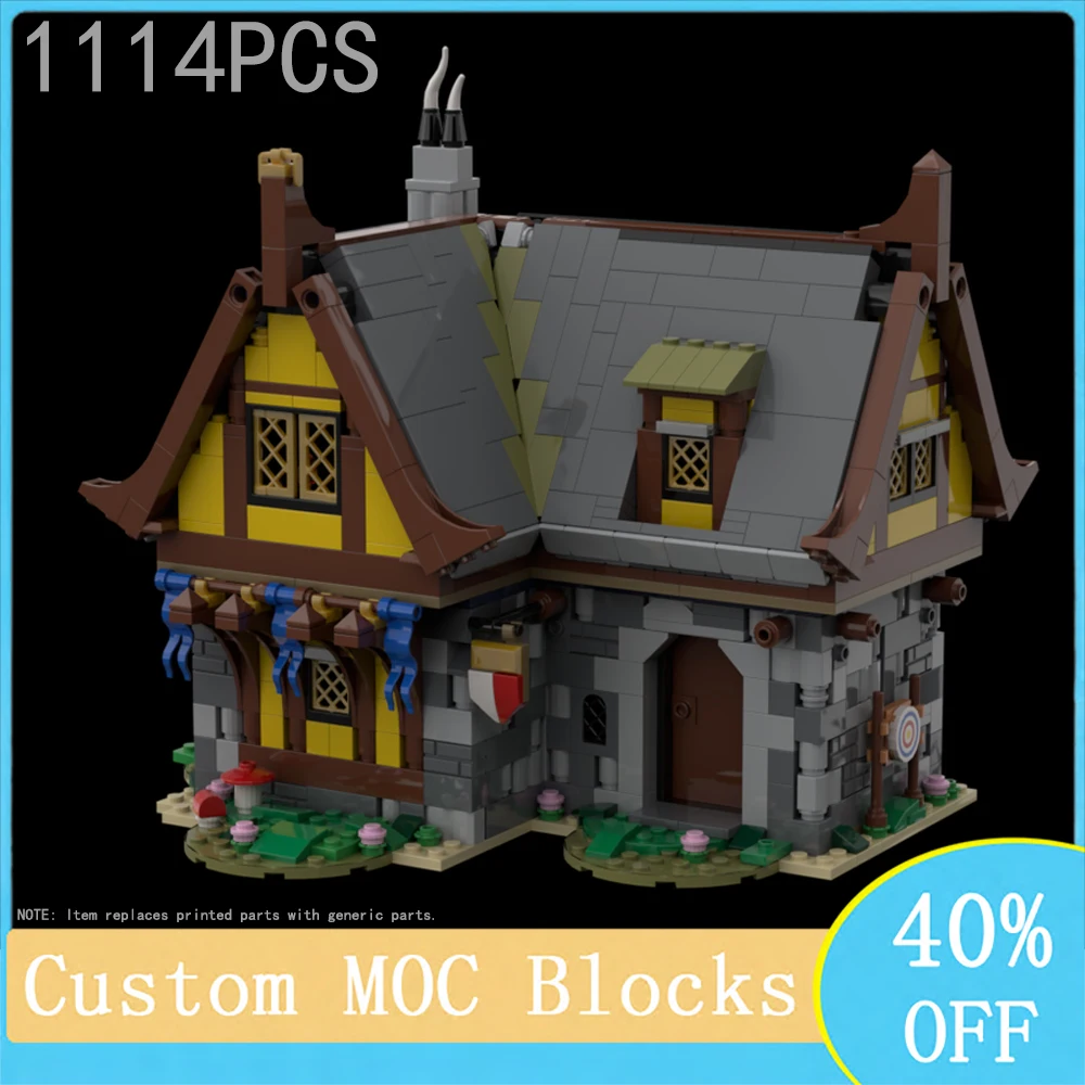 

Лидер продаж, модель блока MOC, средневековый дом, здание, деревня, черный ястреб, замок «сделай сам», креативный подарок на день рождения и Рождество для детей