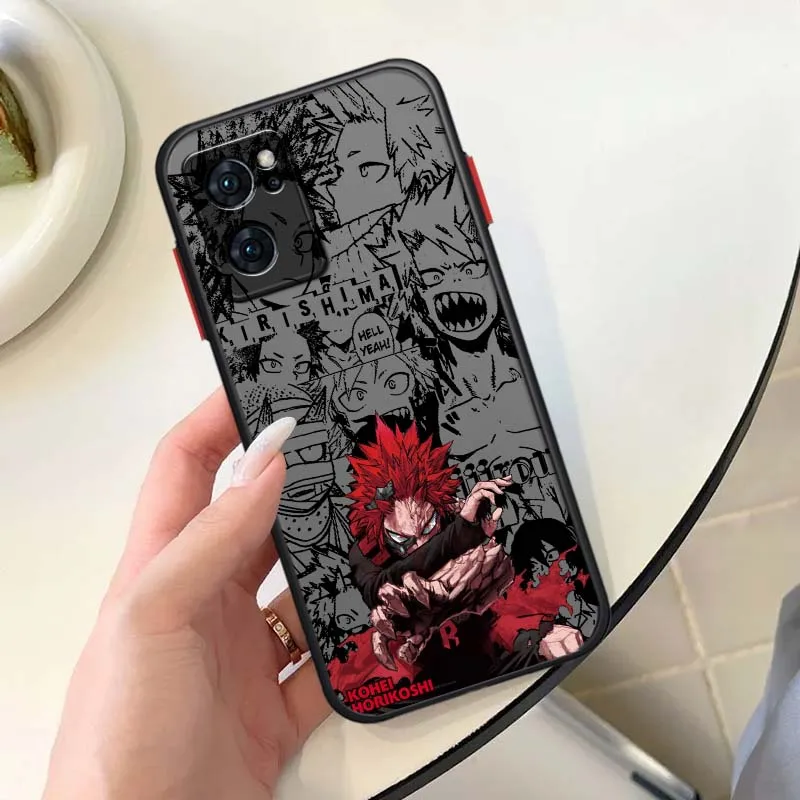 Фото Чехол для телефона Kirishima Eijirou Anime Cover для OPPO Reno 12 11 10 8 7 6 5 4 2 Lite Pro Plus 5G, матовый полупрозрачный чехол для телефона №2