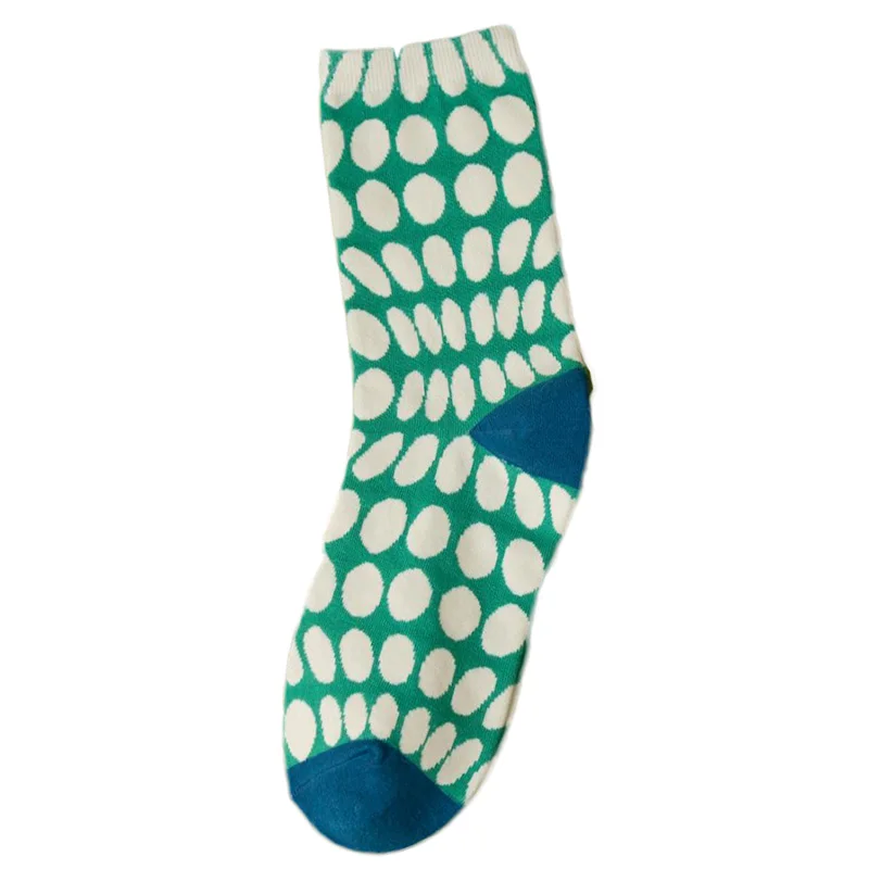5 Pair Fashion New Winter Long Socks Women Cute Lotus Leaf Print Cotton Socks Kawaii Girl Style Funny Chaussettes High Quality