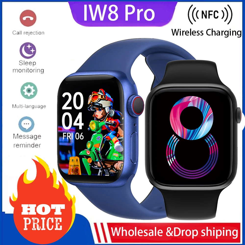 

Смарт-часы IW8 Pro с Bluetooth, пульсометром и беспроводной зарядкой