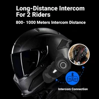 1000m motorcycle bt helmet interphone 3 riders full duplex intercom headset wireless bluetooth 5 1 headphone waterproof fm dsp