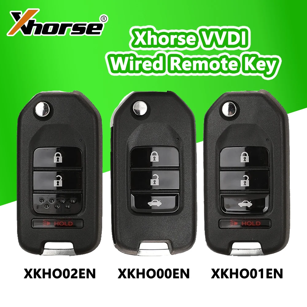 

Проводной пульт дистанционного управления Xhorse VVDI xjo00en/xjo01en/xjo02en, 2/3/4 кнопок для универсальной английской версии Honda Type