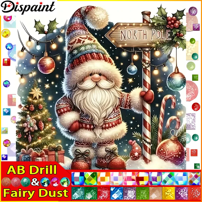 Dispaint Fairy Dust AB 5D Diy Diamond Painting Cross Stitch&quotStarry Sky Dwarf&quotHome Decor Full Rhinestones Inlay Embroide