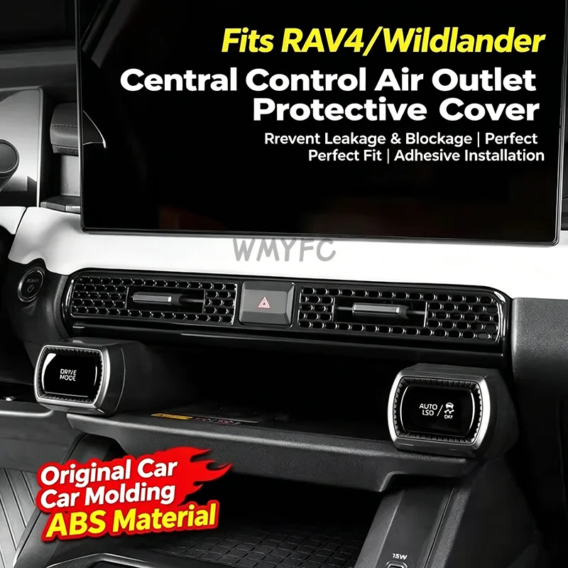 Фото Защитная накладка на воздуховод для Toyota RAV4 / Wildlander 2026, решетка для кондиционера на приборную панель, защита от пыли, модификация интерьера №1
