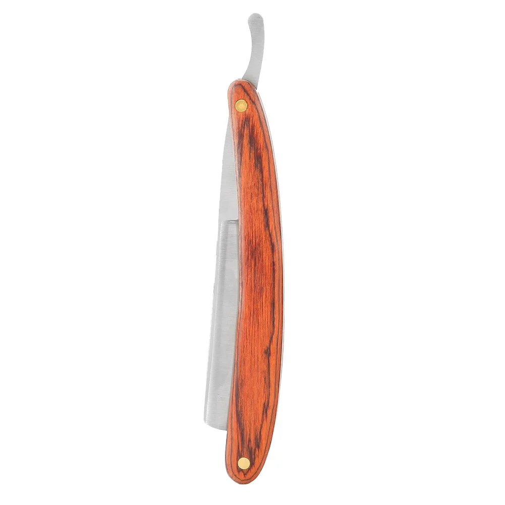 

Antique Barber Razor Holder Wooden‑Handle Straight Edge Beard Shaving Hair Cutting Tool