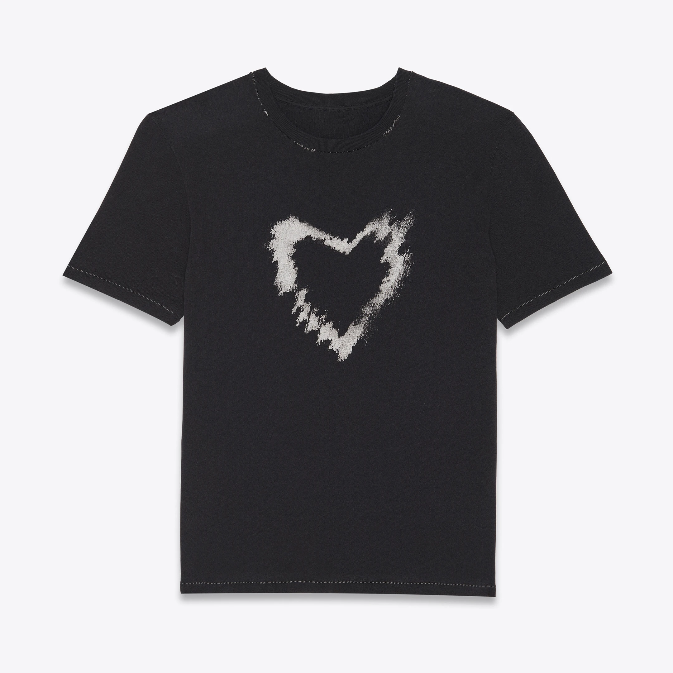 

Хлопковая футболка с коротким рукавом и круглым вырезом с принтом сердца NIGO # nigo4366