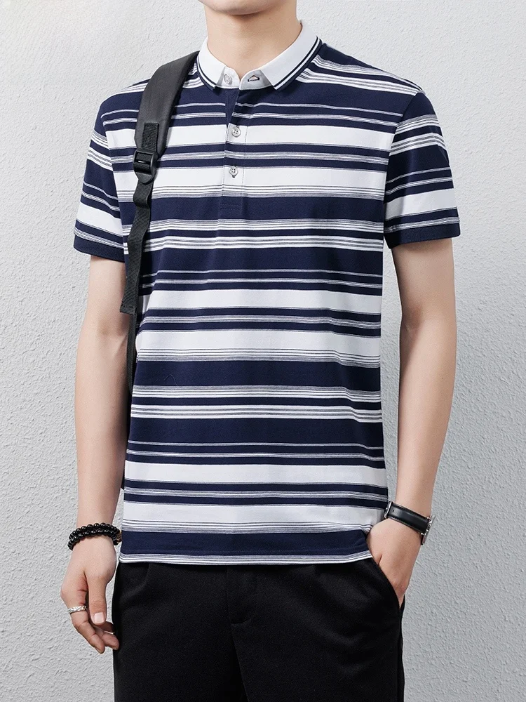 Spring and Summer Clothing Short sleeve T-shirt Men's Collar Paul Lapel Polo Shirt Casual Fashion Brand Simple Versatile ...