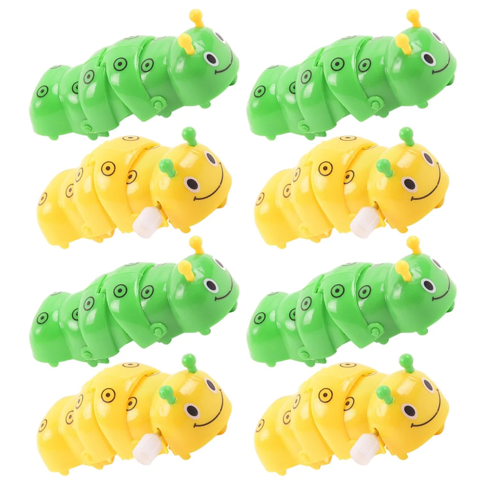 

8 Pcs Mini Animals Caterpillar Toy Wind-Up Toys Clockwork Party Favors Cartoon Plaything Child