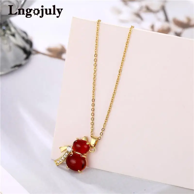 

Женское Ожерелье из титановой стали, покрытое 18-каратным золотом