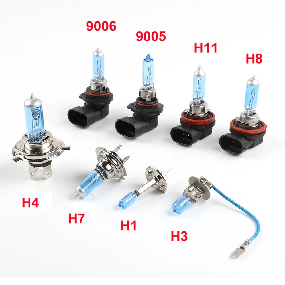 

1pcs Halogen Bulb H1 H3 H4 H7 H8 H9 H11 9005 HB3 9006 HB4 12V 55W 5000K Quartz Glass Car Headlight Lamp
