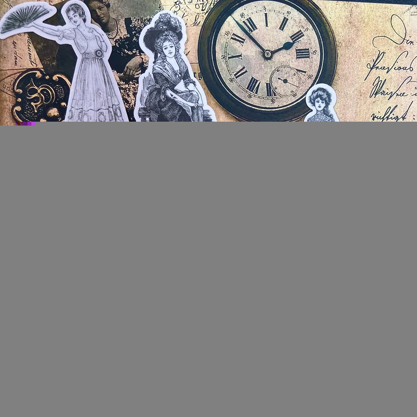 

Vintage Lady Scrapbooking Material Stickers Decorative Black White Sticker DIY Craft Photo Albums Journal Craft Supplies