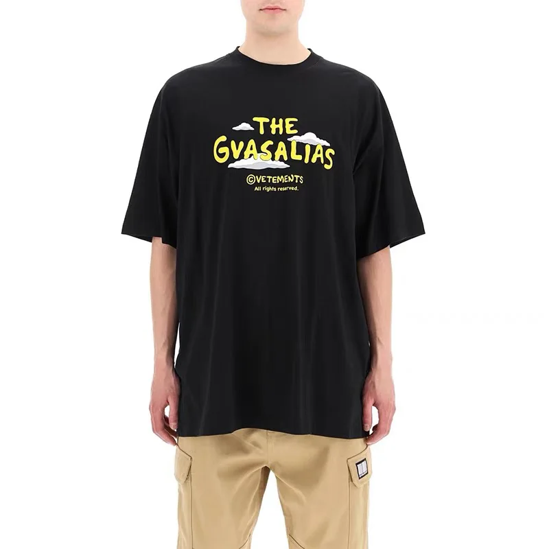 

3D Printed Vetements T-Shirt Hip Hop Black Vetements Men's Short Sleeve T-Shirt VTM T Shirts