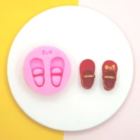 3d cute baby shoes bow fondant chocolate silicone molds cake decorating tools soap pastry ice resin clay resin candle mold